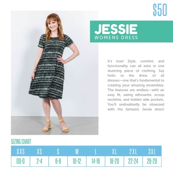 NWT LulaRoe Jessie Dress (S) - Picture 6 of 6
